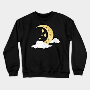 Asian Moon Ornament Fantasy Astronomy Crewneck Sweatshirt